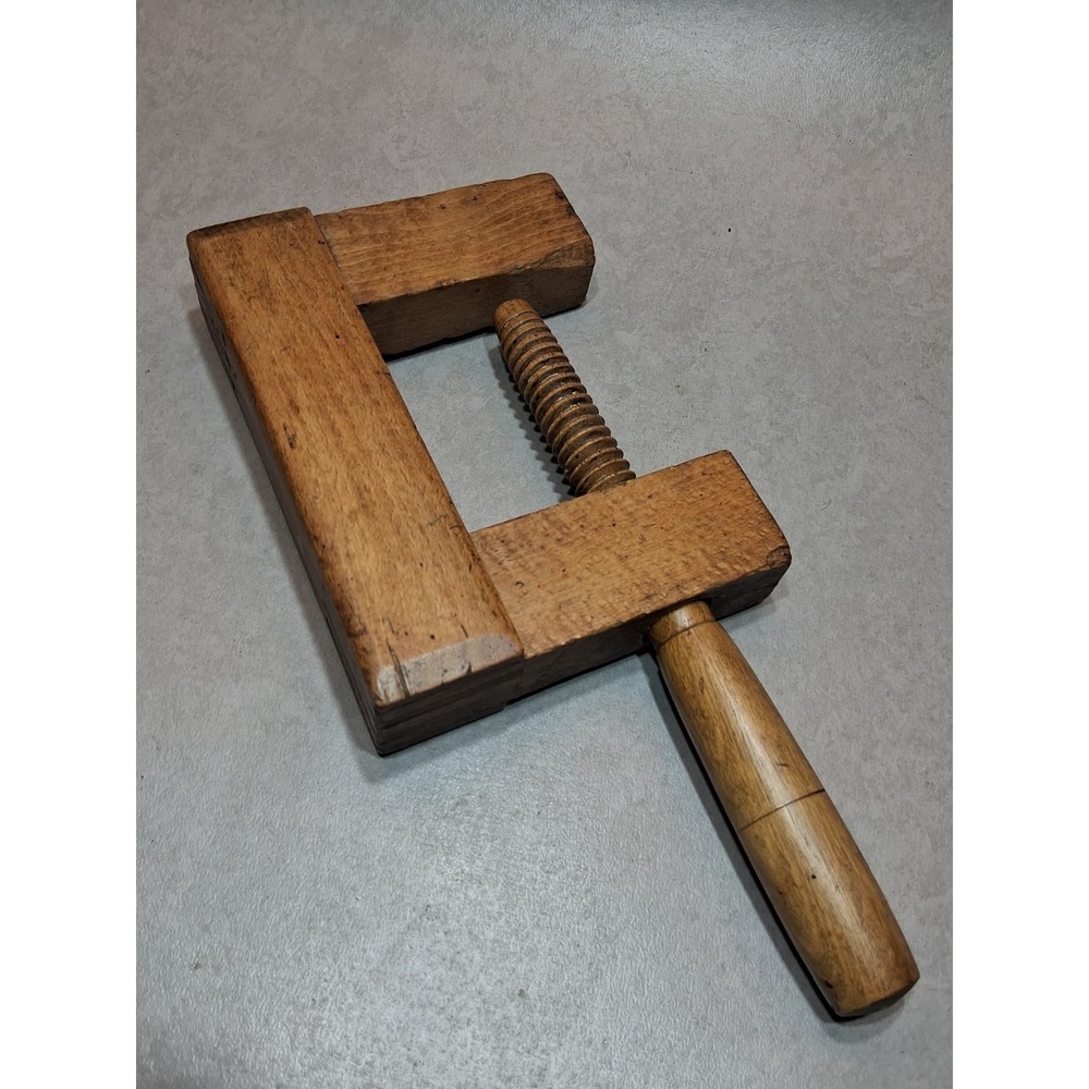 Rare Antique Niels Larsen Wood C - Clamp